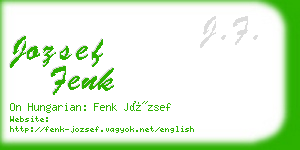 jozsef fenk business card